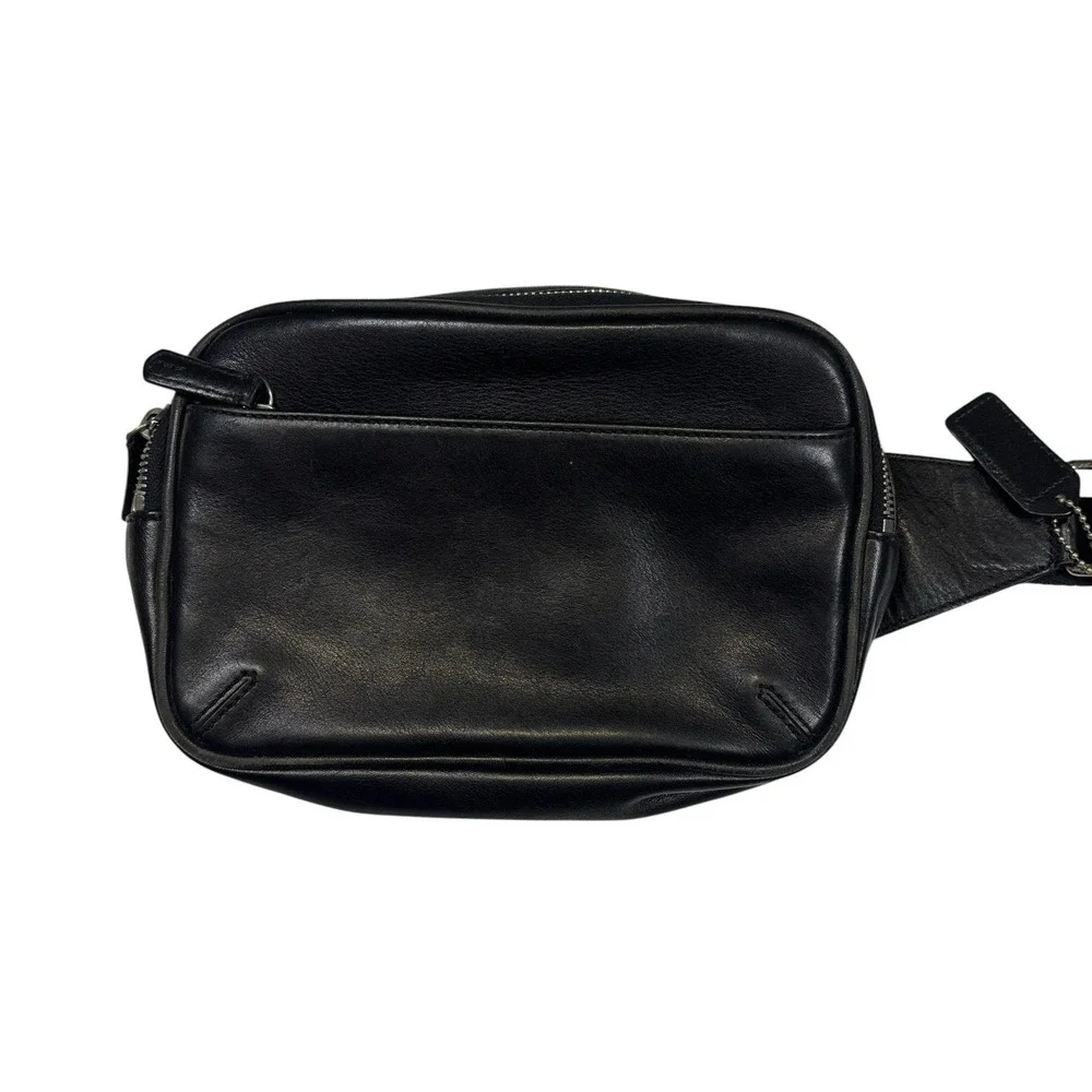 COACH Black Leather Waist Pack Bag D3S-5446 - Picture 2 of 8
